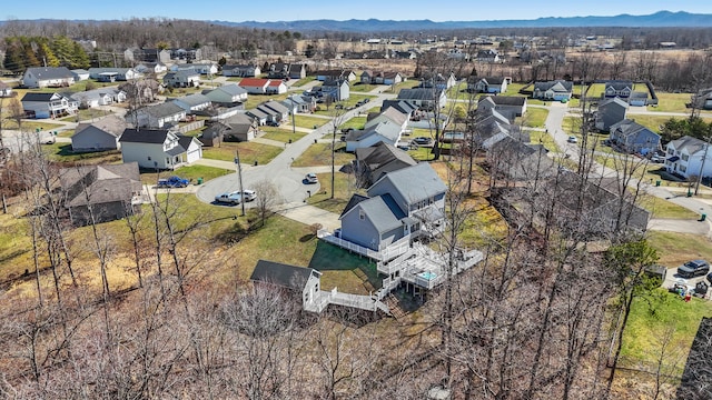 bird's eye view with a residential view