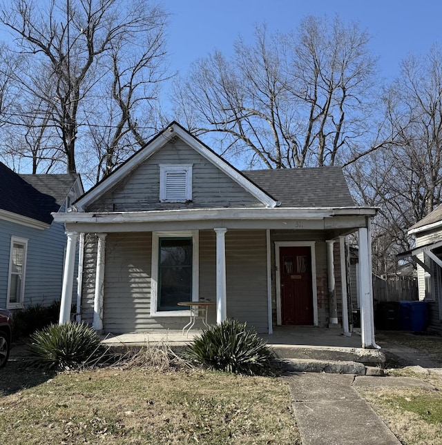 bungalow-style home with a porch