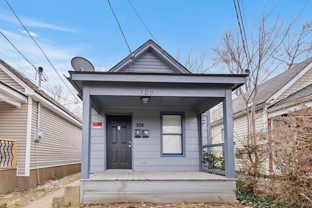 exterior space with a porch