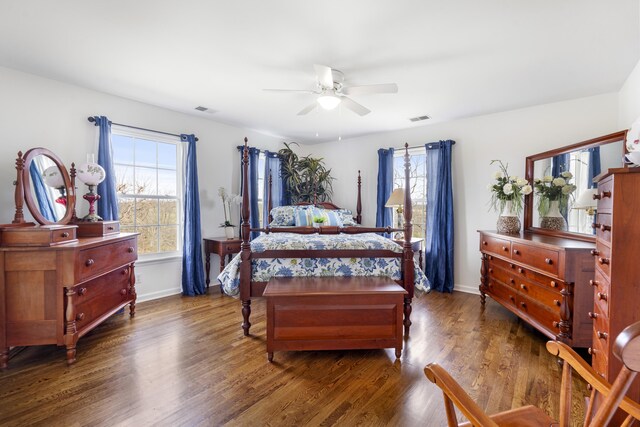 1775 Irvine Rd, Winchester, KY 40391 - bedroom with wood finished floors, ceiling fan, and baseboards