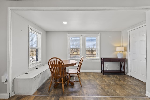 dining area with baseboards