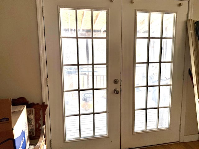 entryway with french doors