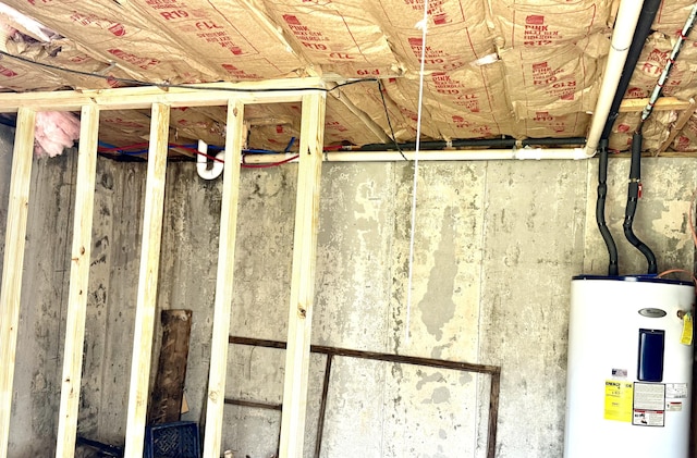 interior details featuring electric water heater