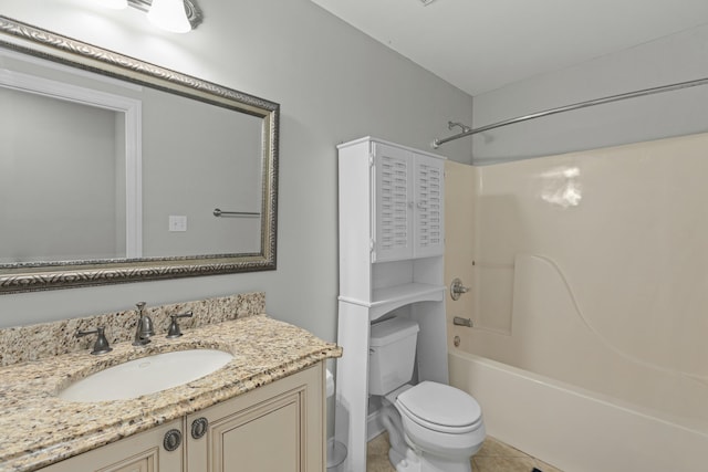 767 Flint Ridge Rd, Versailles, KY 40383 - full bath with tile patterned floors, vanity,  shower combination, and toilet