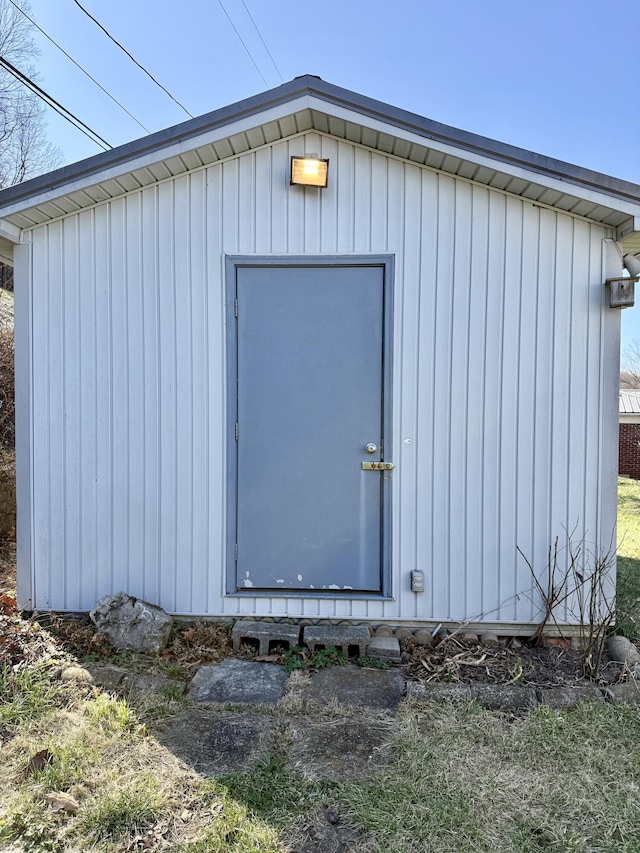 view of shed