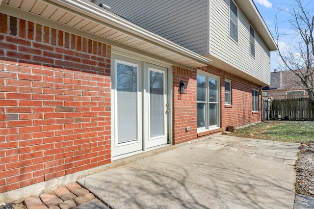 view of patio / terrace with fence