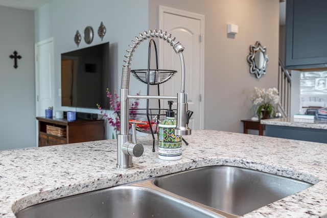 kitchen with light stone counters