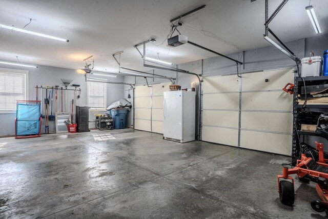 1204 Meadow Brook Dr, Lawrenceburg, KY 40342 - garage with a garage door opener and freestanding refrigerator