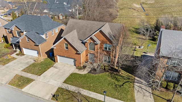 bird's eye view featuring a residential view