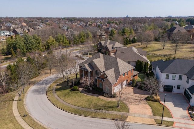 aerial view featuring a residential view