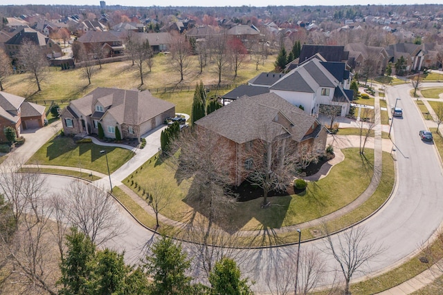 aerial view featuring a residential view