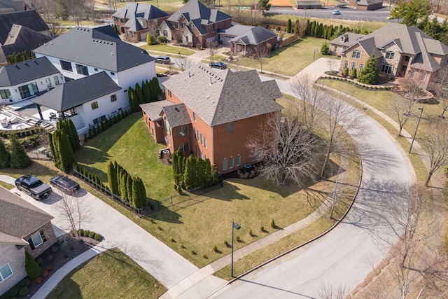 aerial view featuring a residential view