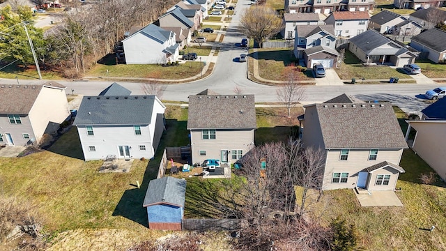 bird's eye view featuring a residential view