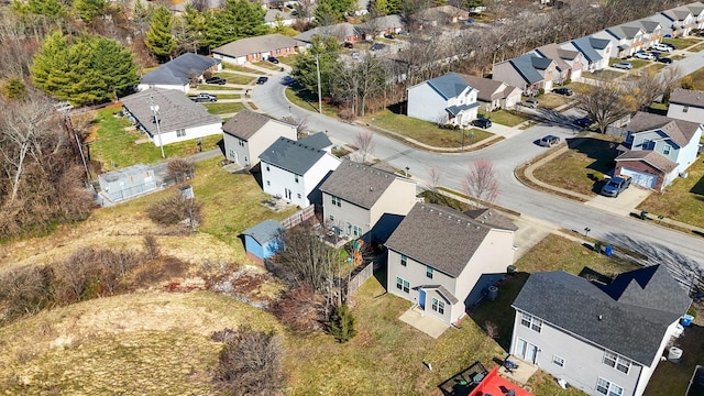 bird's eye view featuring a residential view