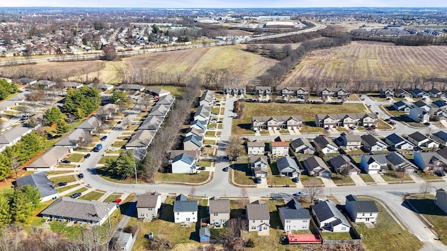 drone / aerial view with a residential view