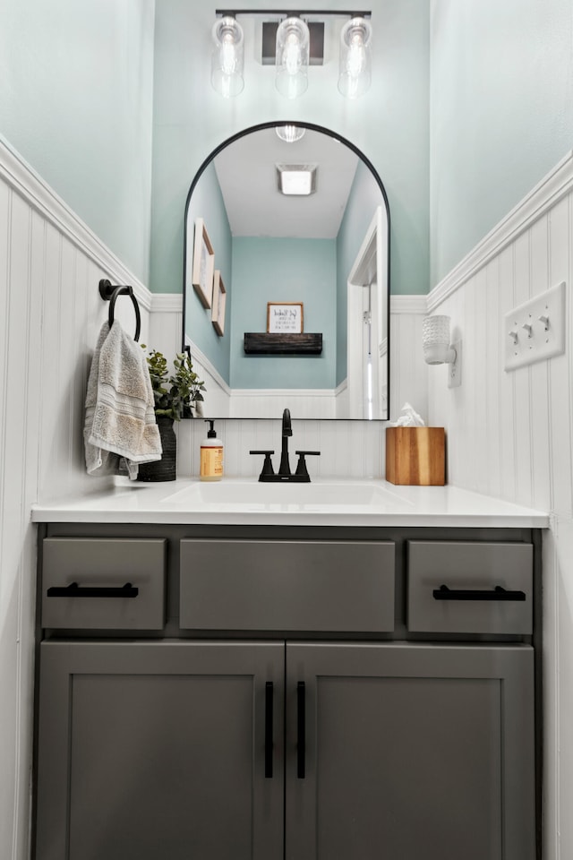 161 Tuscany Way, Richmond, KY 40475 - bathroom with vanity and wainscoting
