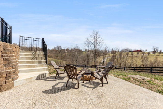 161 Tuscany Way, Richmond, KY 40475 - view of patio with a fire pit and stairs