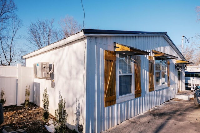 exterior space featuring fence