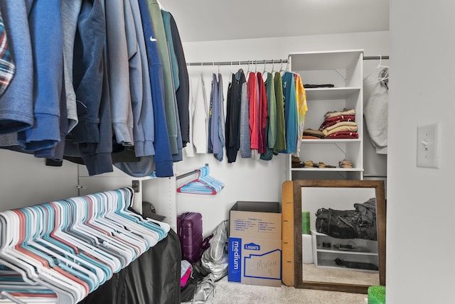 view of walk in closet