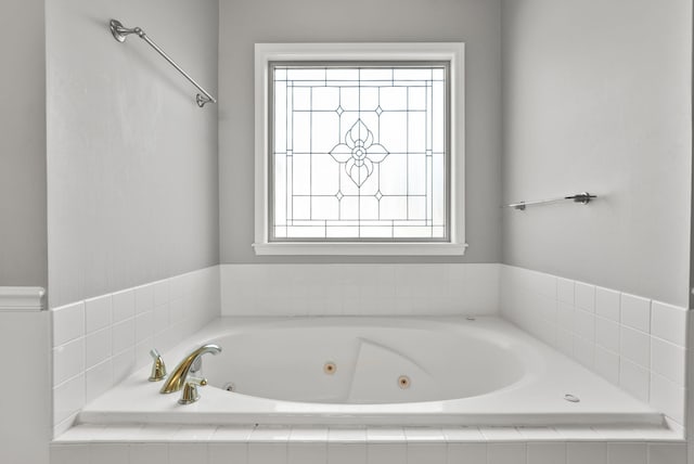 bathroom featuring a jetted tub