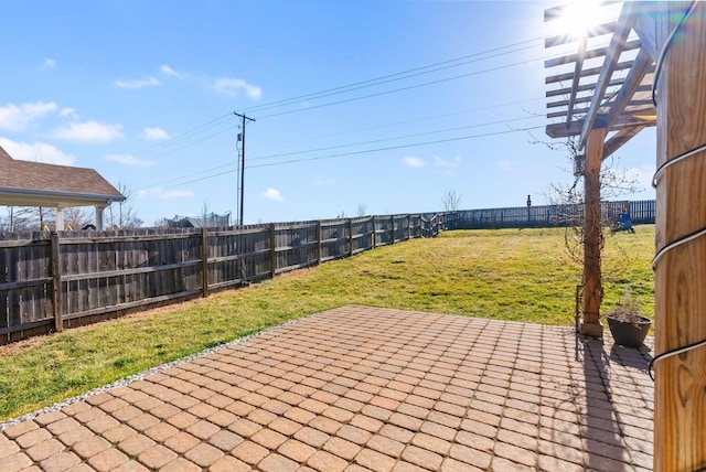 view of patio / terrace featuring a fenced backyard