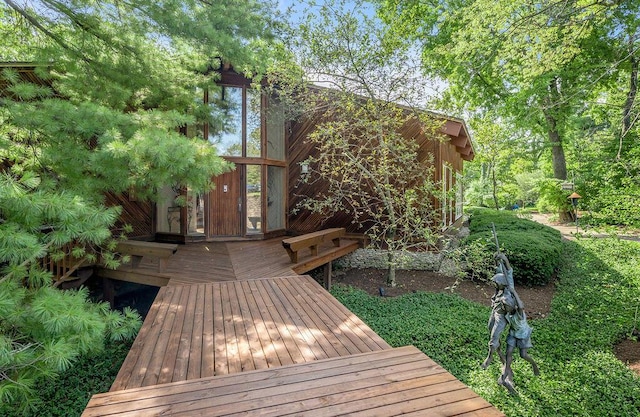 view of wooden deck