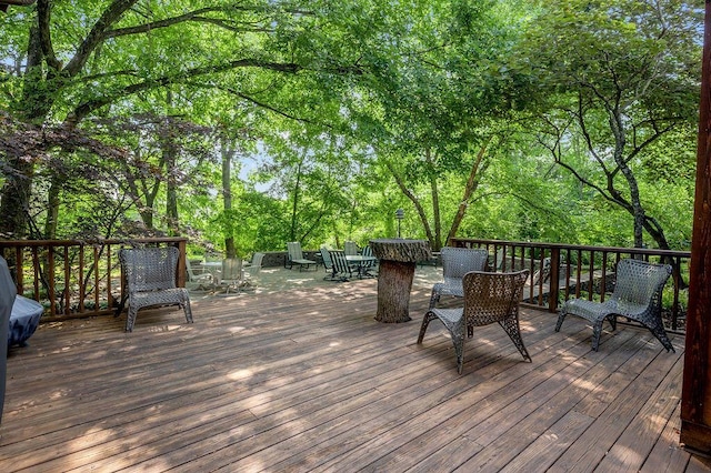 view of wooden terrace