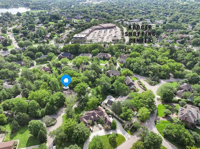 drone / aerial view with a residential view