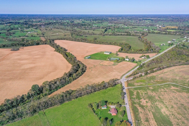 bird's eye view featuring a rural view