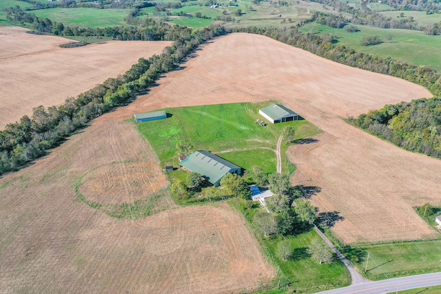 drone / aerial view featuring a rural view