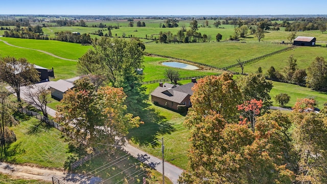 bird's eye view featuring a rural view