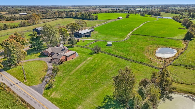 bird's eye view featuring a rural view