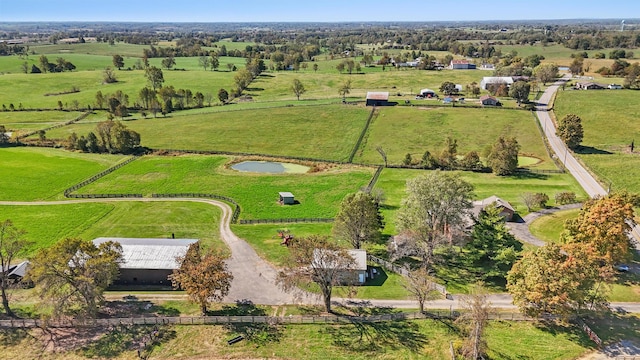 drone / aerial view featuring a rural view