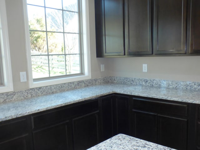 kitchen with light stone counters