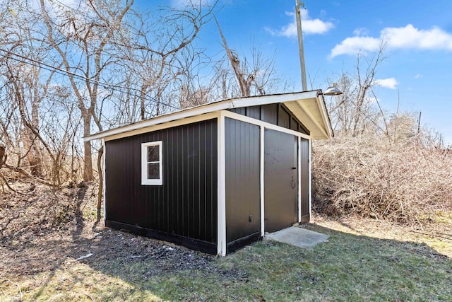 view of shed