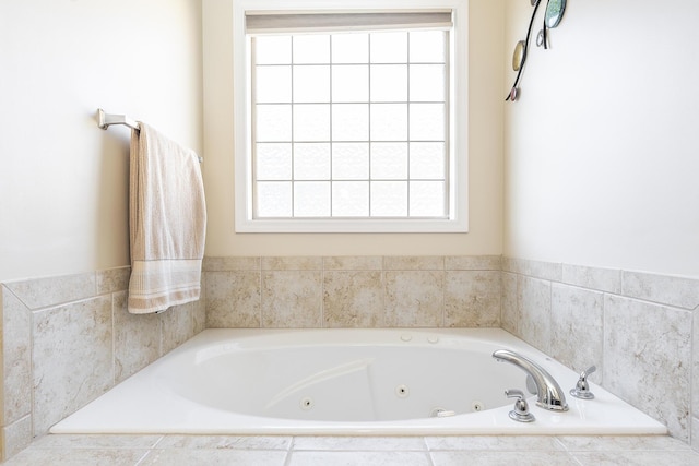 bathroom featuring a whirlpool tub