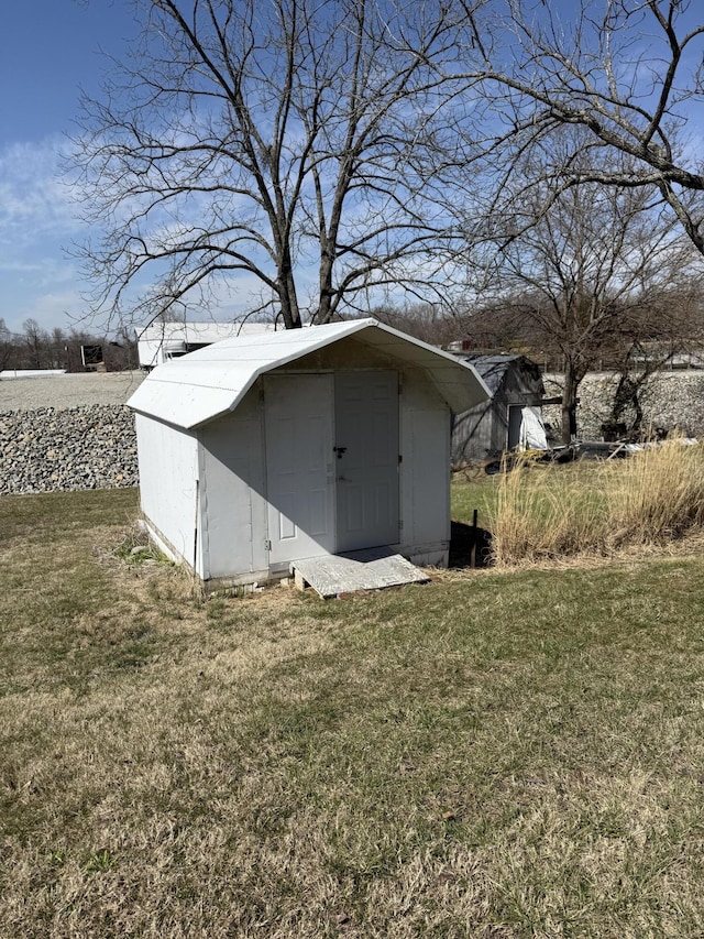 view of shed