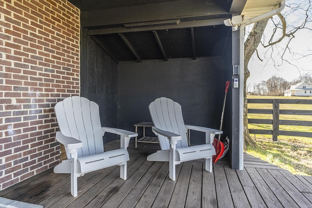 deck with fence