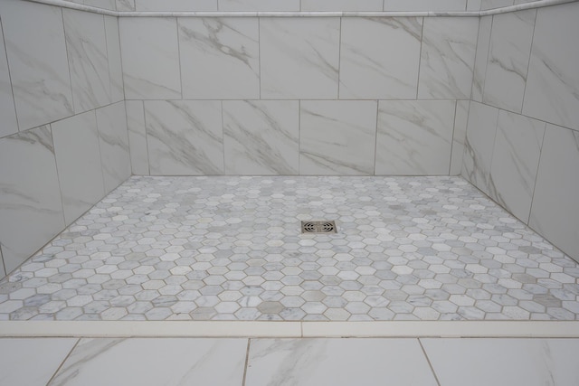 details with tiled shower