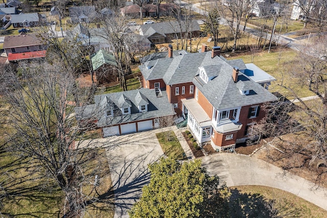 birds eye view of property featuring a residential view