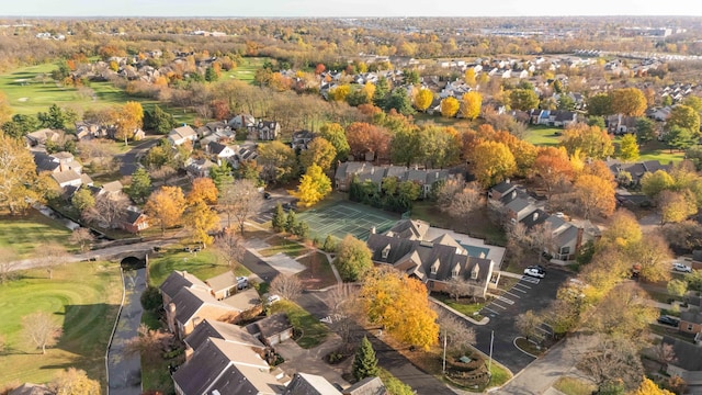 bird's eye view with a residential view