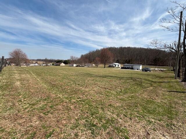 view of yard featuring a rural view