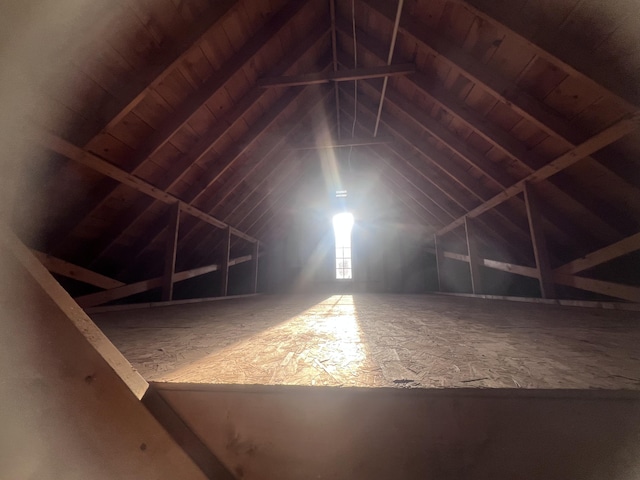 view of attic