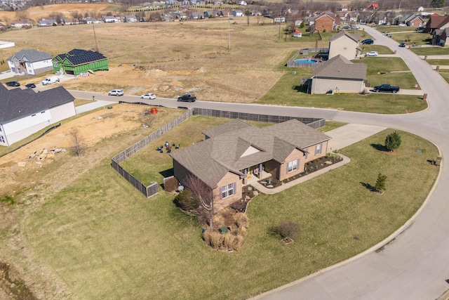 aerial view featuring a residential view