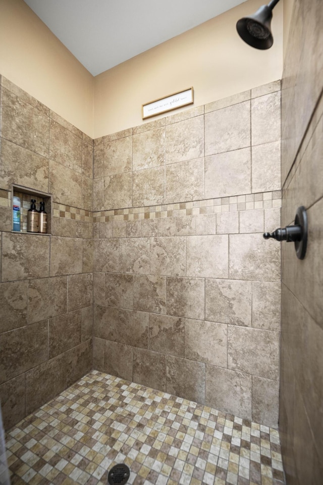 full bathroom with a tile shower