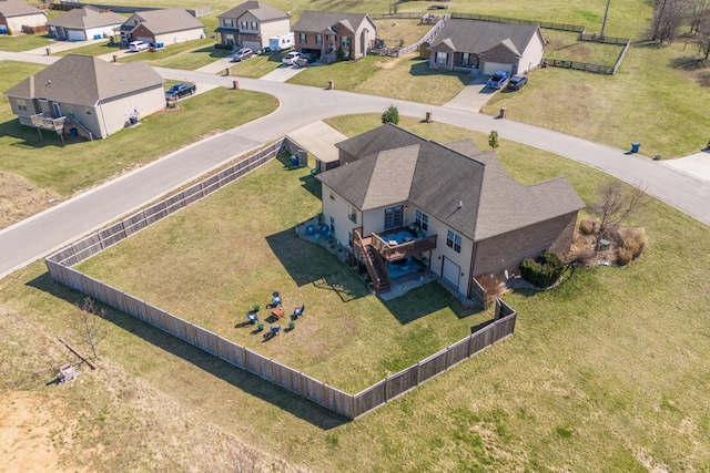 aerial view featuring a residential view