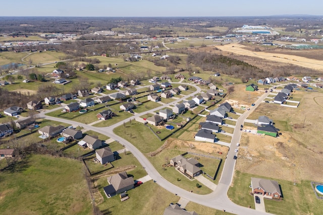 drone / aerial view featuring a residential view