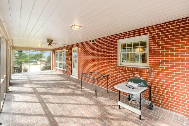 2136 Adena Ln, Lexington, KY 40516 - view of patio / terrace featuring area for grilling and a ceiling fan