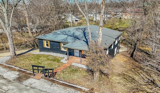 view of front of home with metal roof