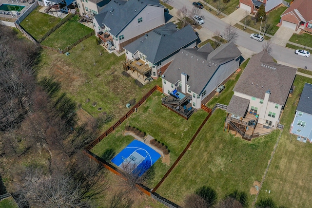 birds eye view of property featuring a residential view